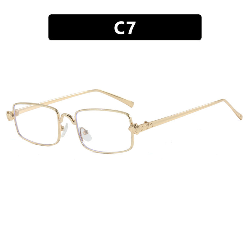 Damen elegante quadratische Sonnenbrille mit luxuriösem Metallrahmen und UV-Schutz Brehn