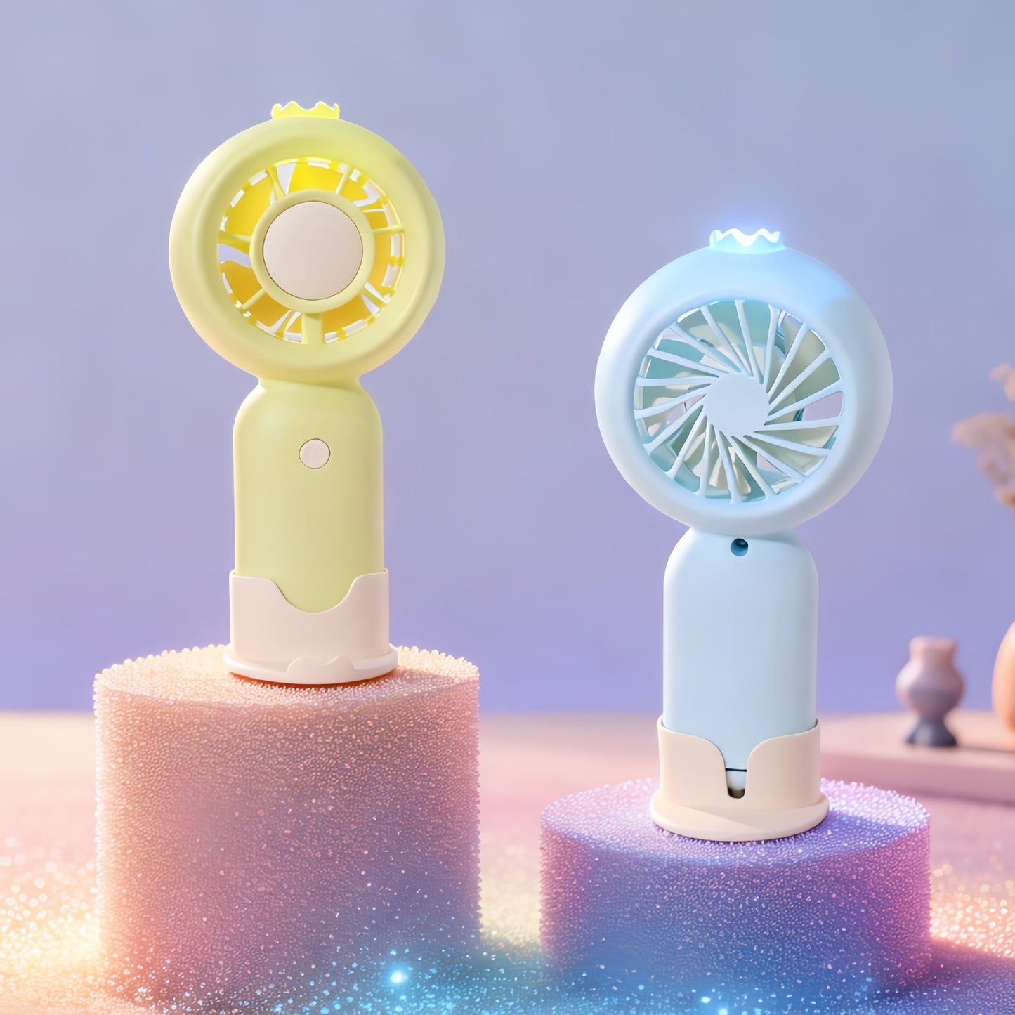 Damen Tragbarer Mini-Lüfter mit LED-Funktion Brehn
