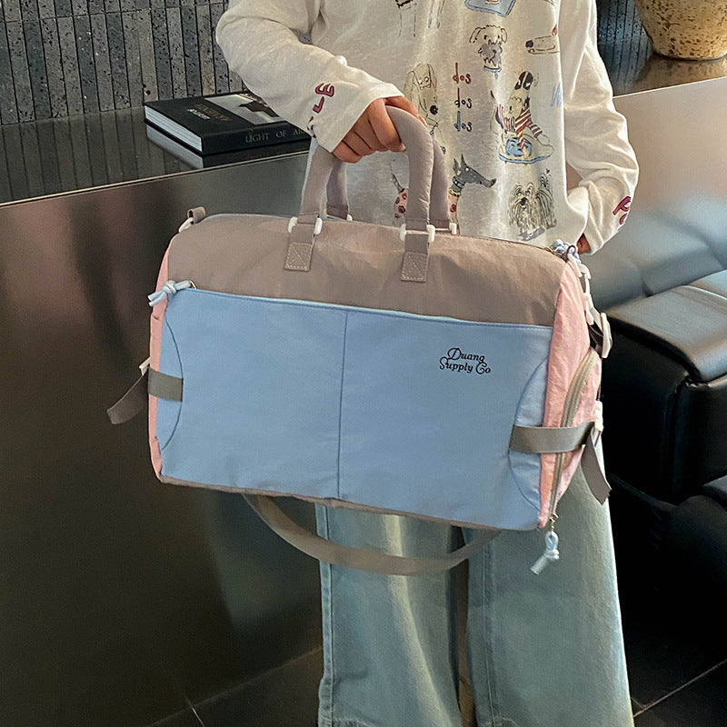Farbblockierte Reise-Duffle-Tasche