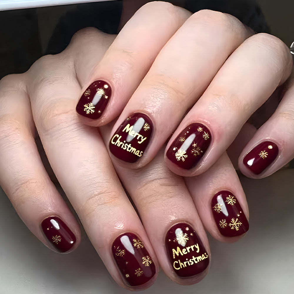 Festliche Weihnachts-Themen Press-On Nagelkunst Brehn 1787543209