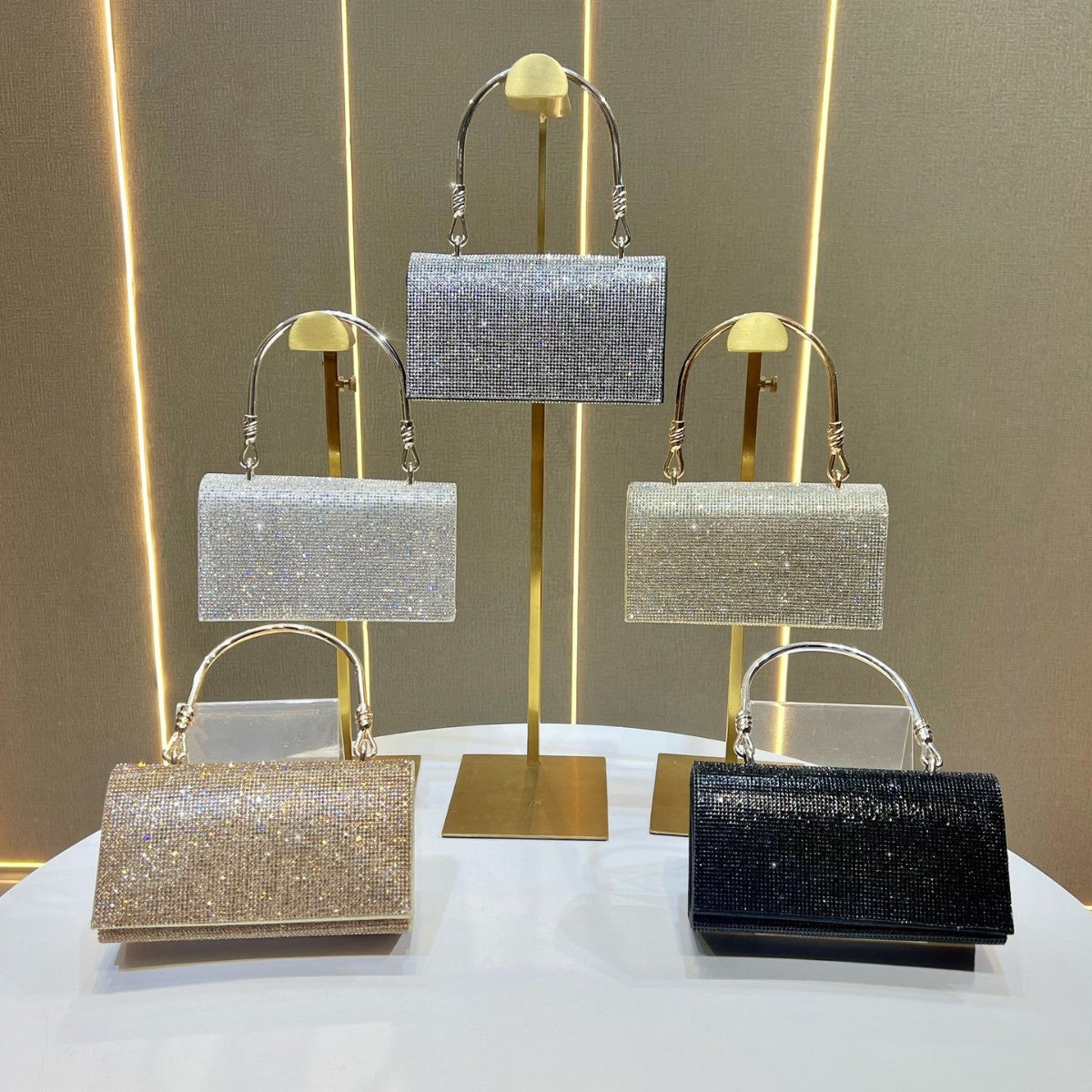 Glamouröse Strass Abendtasche