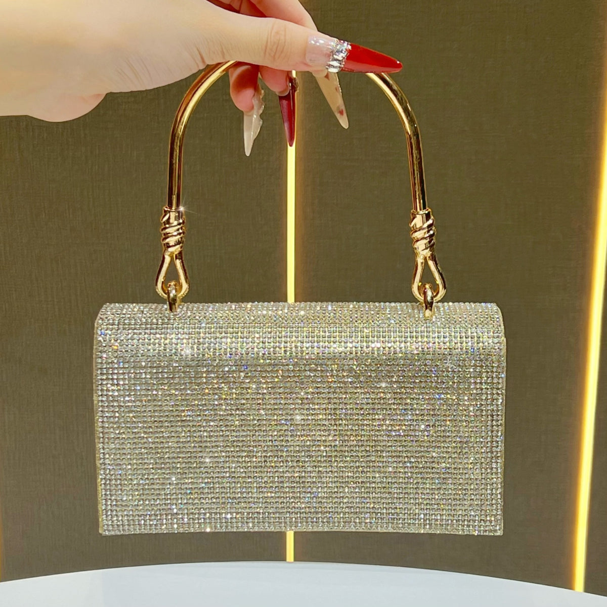 Glamouröse Strass Abendtasche