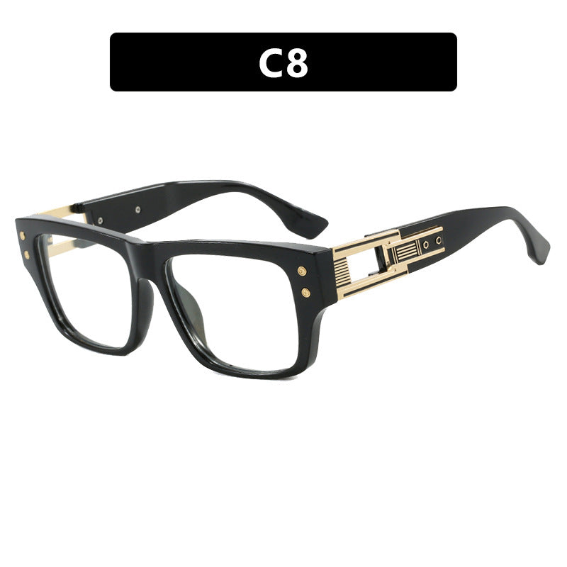 Damen modische quadratische Sonnenbrille mit eleganter goldener Zierstruktur Brehn