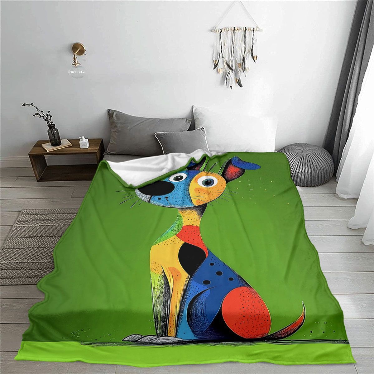 Verspielt Hund-Thema Fleece Decke