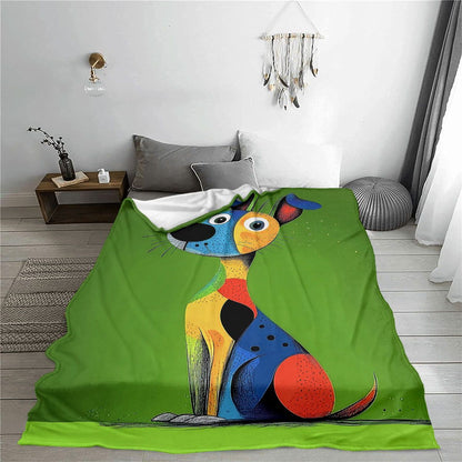 Verspielt Hund-Thema Fleece Decke