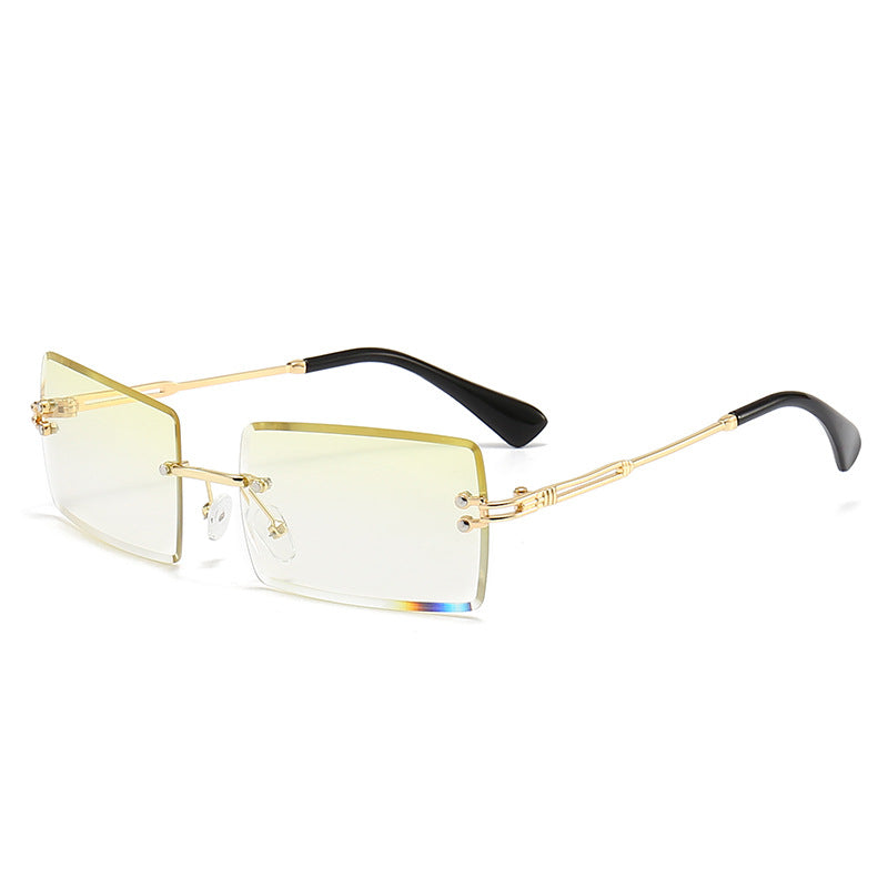 Damen modische rechteckige Sonnenbrille mit Gradient-Gläsern Brehn