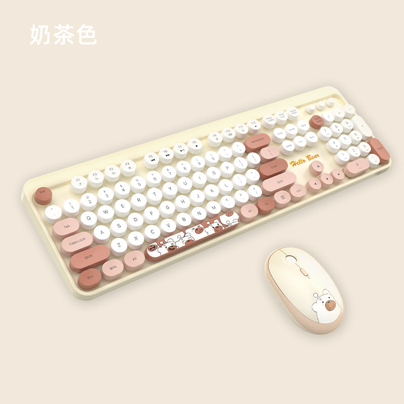 Niedliches Themen Drahtlos Tastatur und Maus Set Brehn