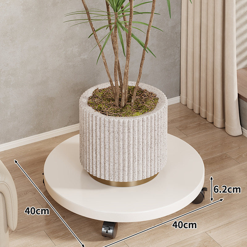 Runder Holzkugelrollen Pflanzen Caddy