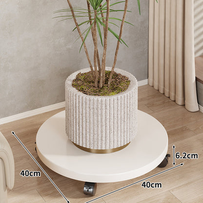 Runder Holzkugelrollen Pflanzen Caddy