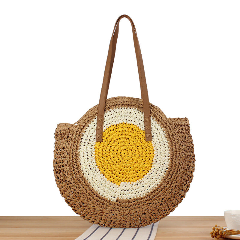 Runde Strohtasche Brehn