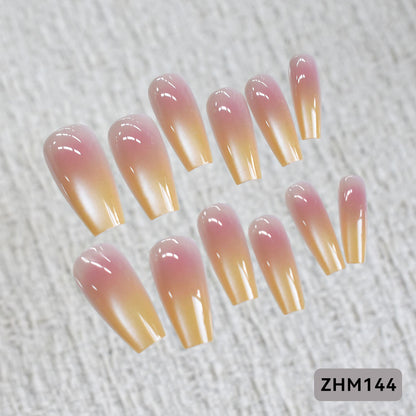Künstlerisches Press-On-Nagelset mit Kirschblütenmuster Brehn