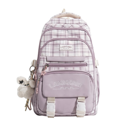 Stylische Karomuster-Rucksack Brehn