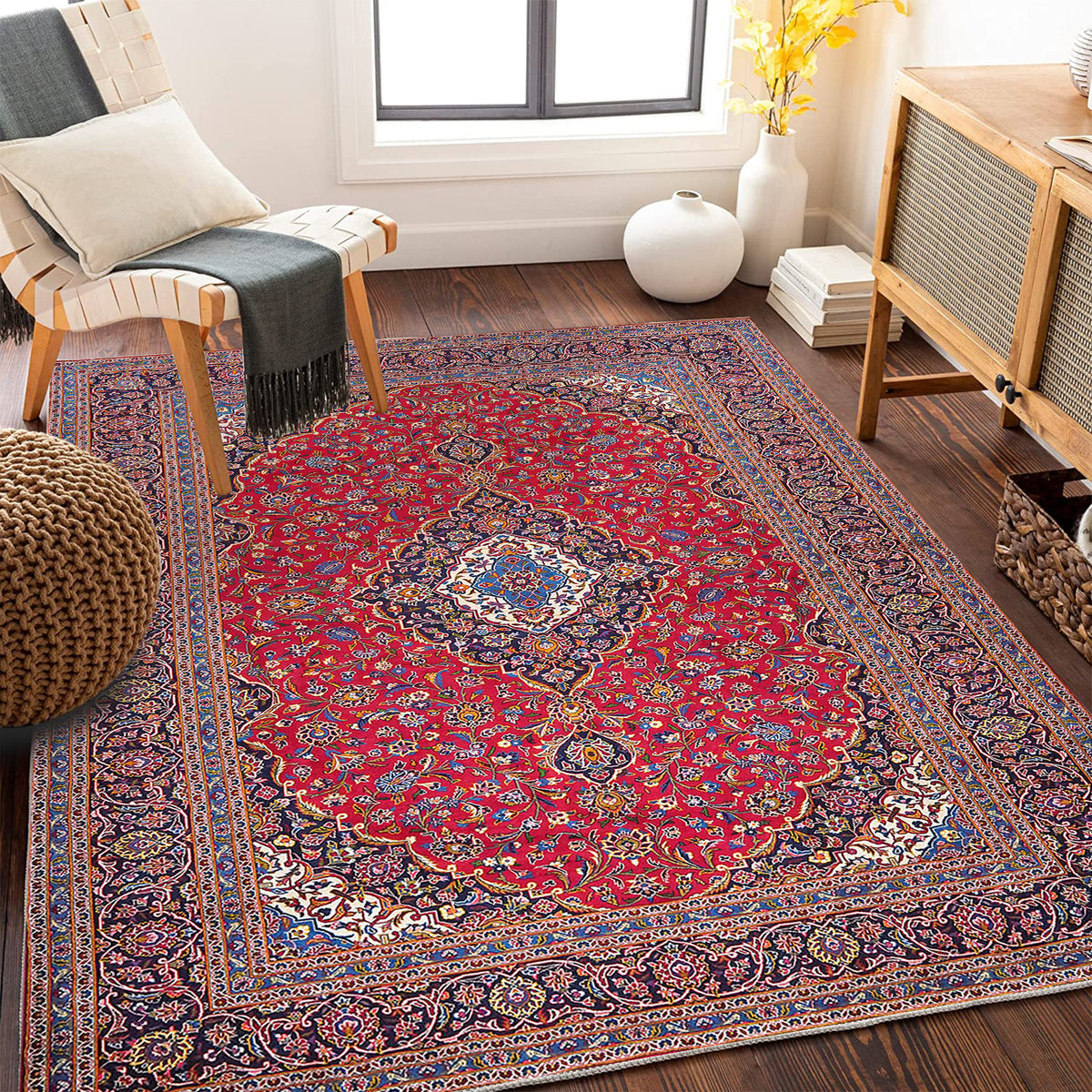 Vintage-inspirierter floraler Teppich