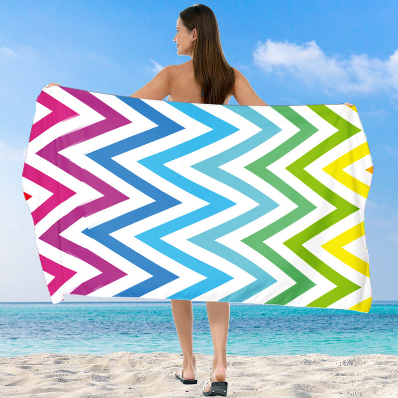 Strandtuch mit lebhaftem Farbverlauf und stylischem Streifendesign Brehn