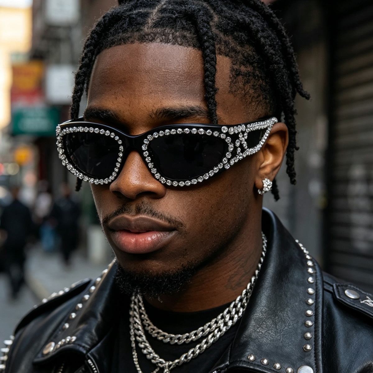 Damen Fashion-Sonnenbrille mit luxuriösem Kristallbesatz Brehn