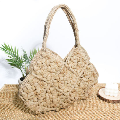 Handgefertigte Umhängetasche mit Floralen Zierstickereien Brehn