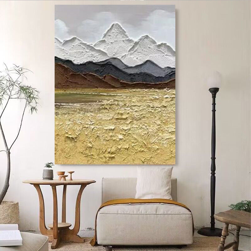 Zeitgenössische texturierte Berglandschaft Kunstwerk