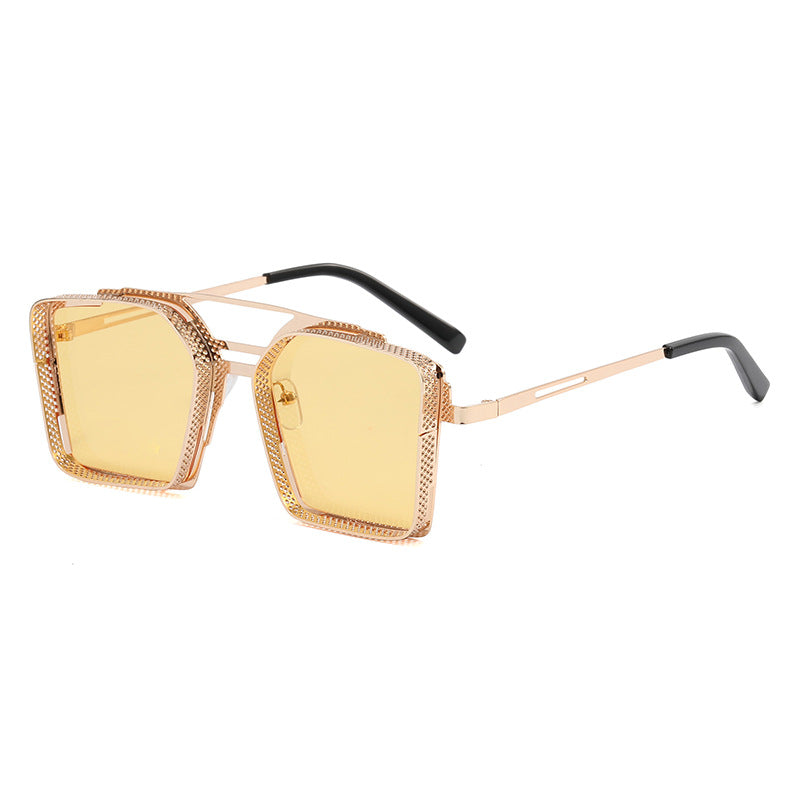 Damen Oversized-Sonnenbrille mit luxuriösem Design und geometrischem Rahmen Brehn