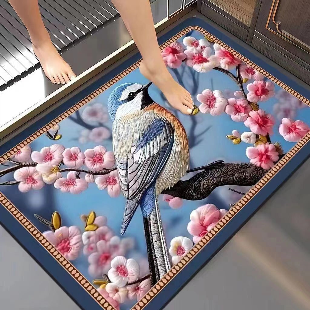 Florale Prägung Memory Foam Badmatte Brehn