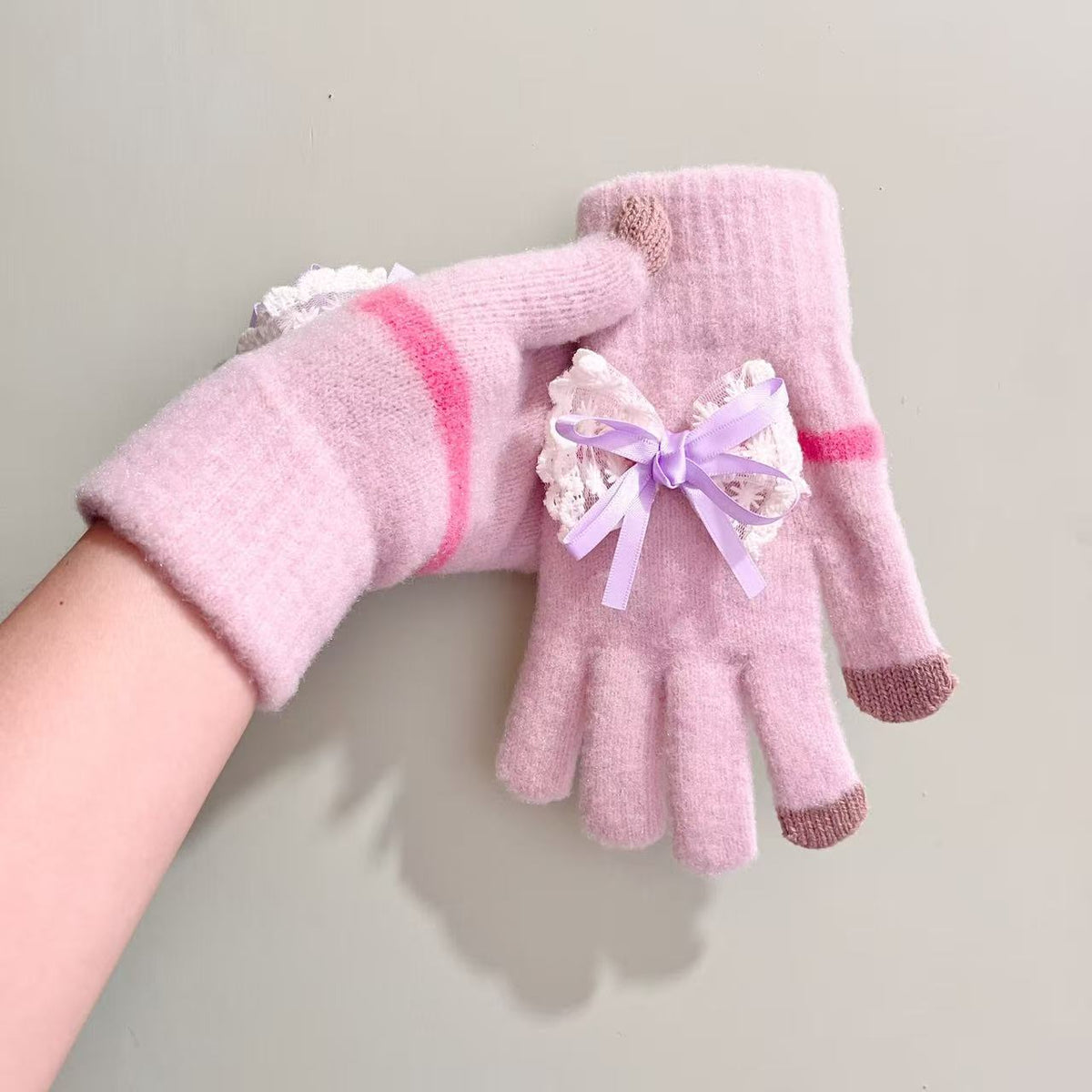 Schmetterlingsverzierte Touchscreen-Handschuhe Brehn