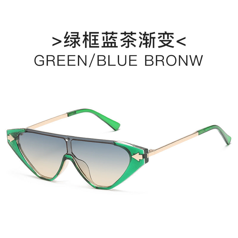 Damen futuristische Sonnenbrille mit markantem Design Brehn