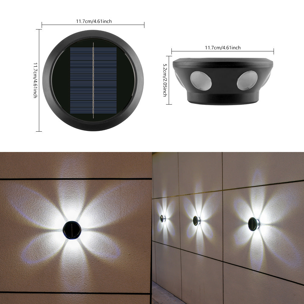 Outdoor Solar Wandlicht Multi-Beam LED Dekorative Akzent Brehn