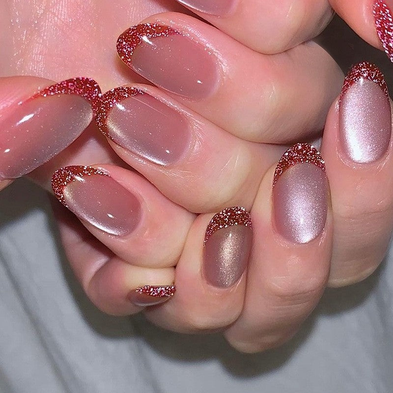 Glänzendes Gel Press-On Nagelset Brehn
