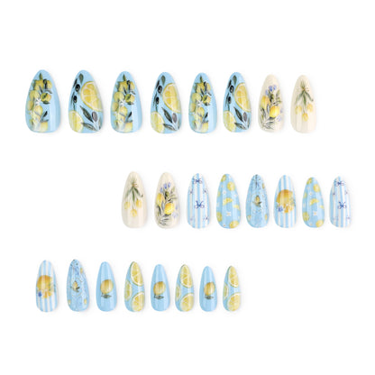 Kunstvolle Nagelkunst mit fruchtigem Zitrusdesign Brehn