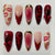 Dekoratives Press-On Nagelkunst-Set mit luxuriösen Kiss- und Leopard-inspirierten Designs Brehn