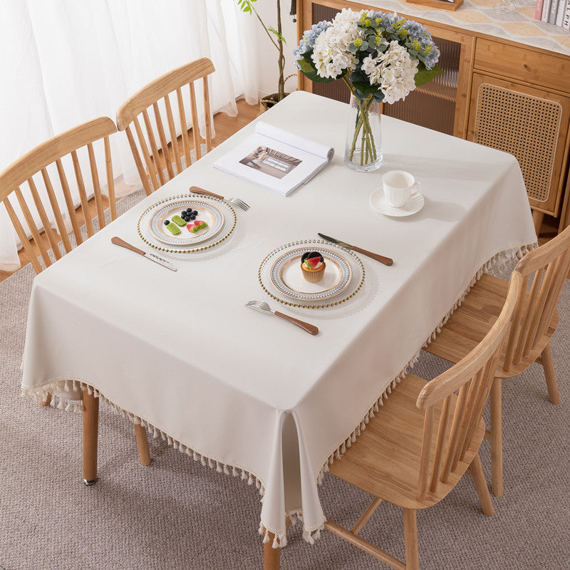 Elegante Quastenbesatz Tischdecke