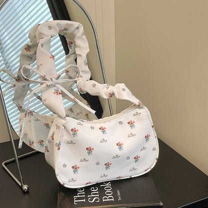 Blumenmuster Schultertasche