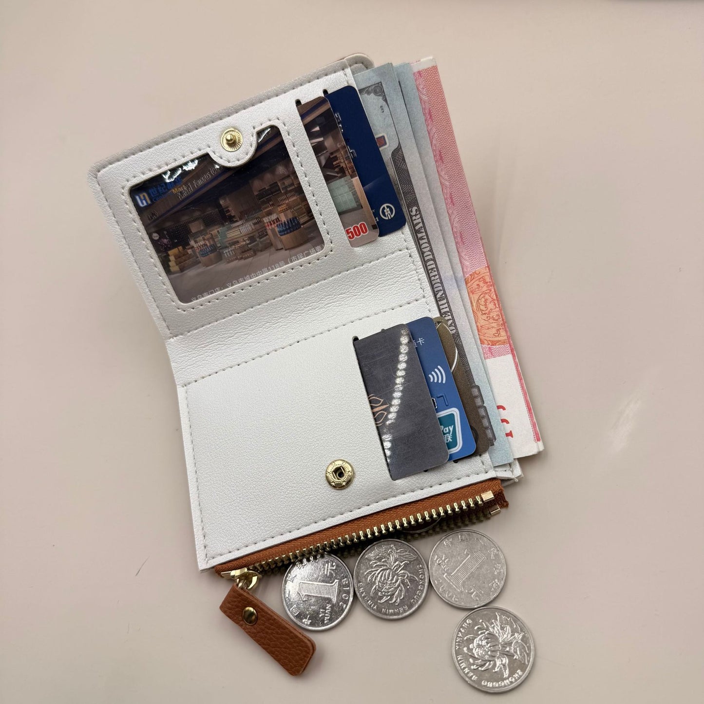 Multifunktionaler Leder Geldbörsen Organisator