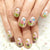 Floral Glitter Tipp Nagelkunst Design Brehn