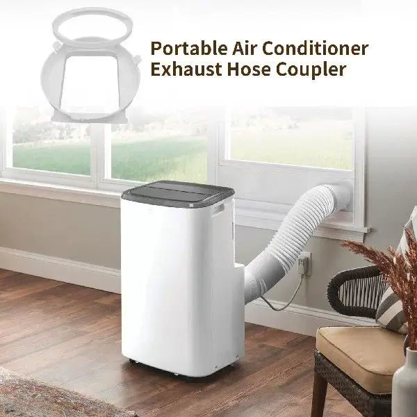 Unisex Einheitsgröße universeller Fensterlüfteradapter mit kreisförmigem Abluftkragen und Schnellverschlussflansch für tragbare Klimaanlagen Brehn