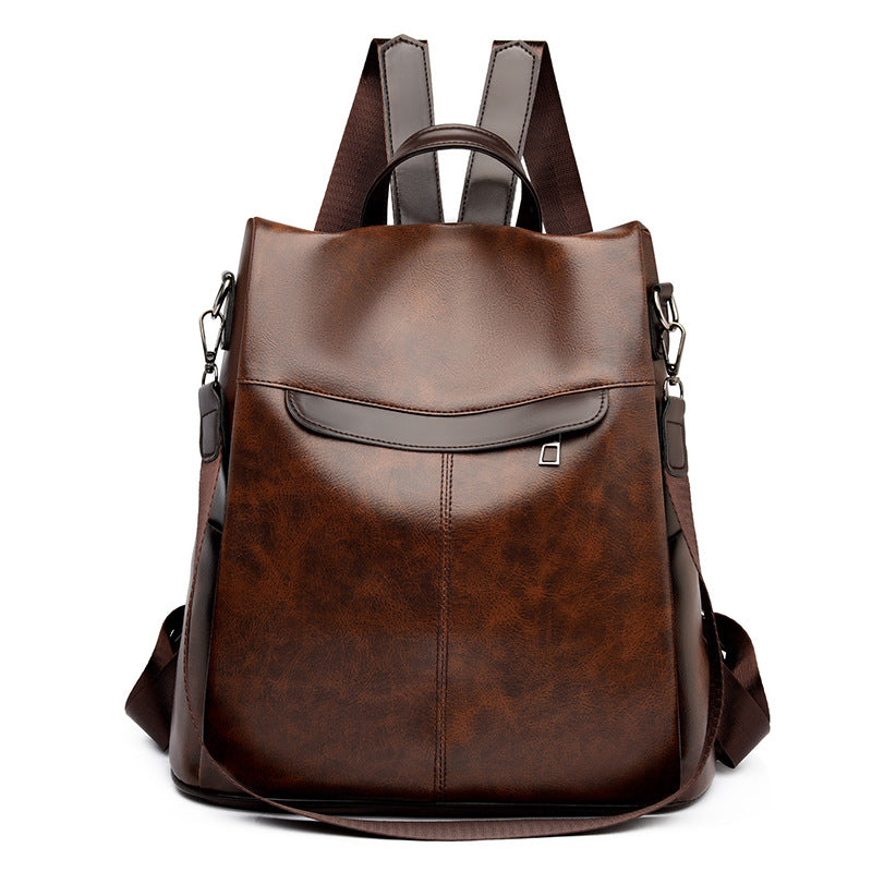 Vielseitiger Strukturierter Leder Rucksack Brehn