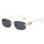 Chic Vintage-inspirierte rechteckige Sonnenbrille Brehn