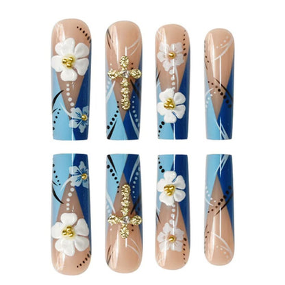 Dekorative 3D Blumen Nagelkunst Verlängerungen Brehn