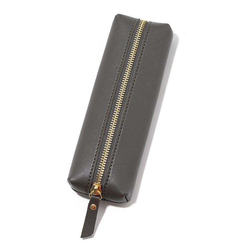 Premium Leder Reißverschluss Bleistift Etui Brehn