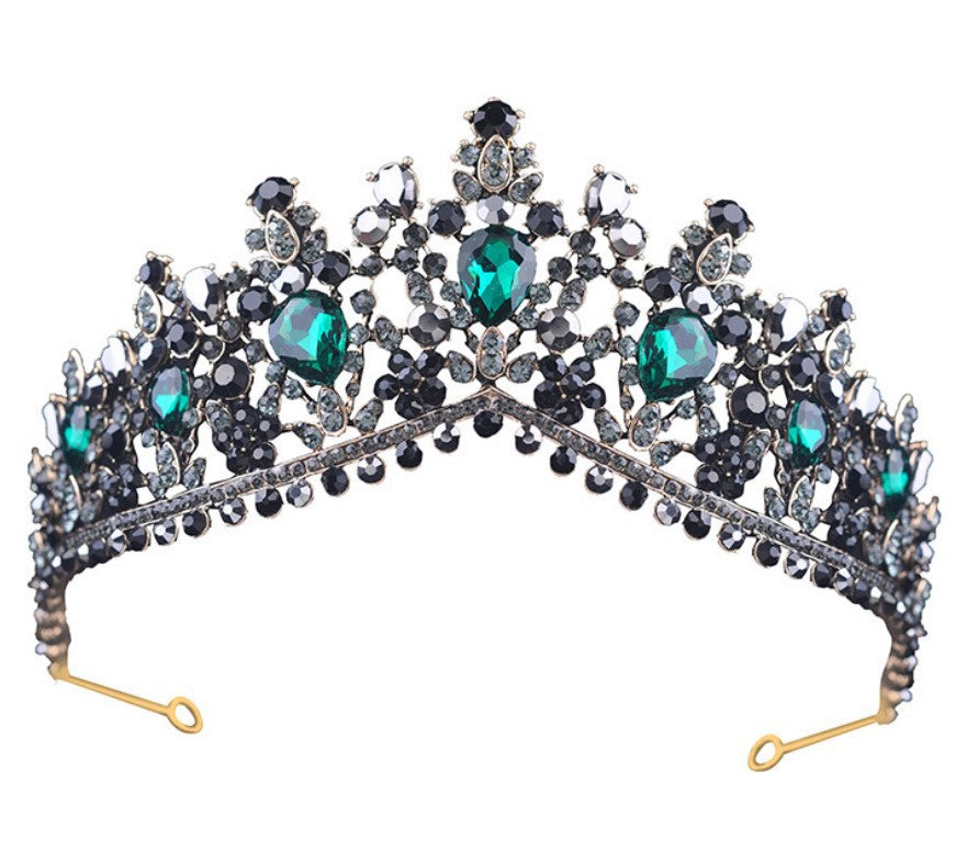 Damen Glamouröse Tiara mit Strass- und Kristallverzierungen Brehn
