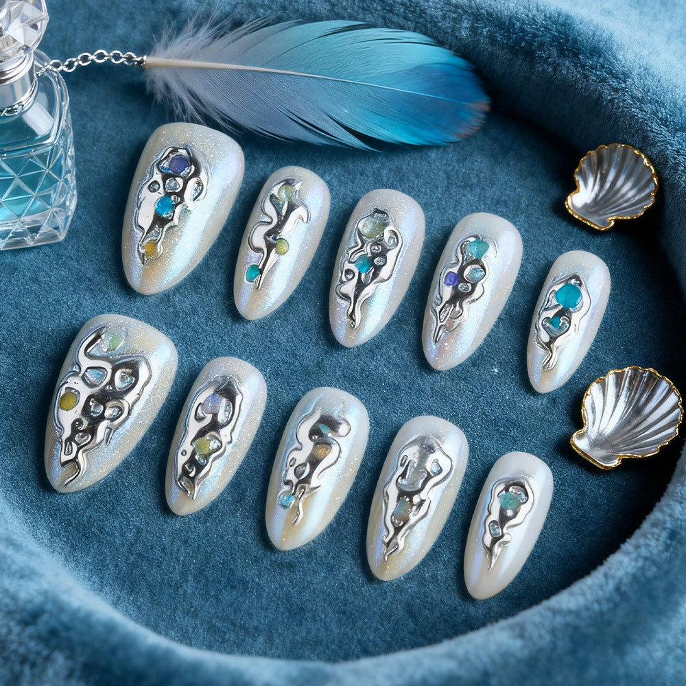 Dekoratives Press-On Nagelset Brehn