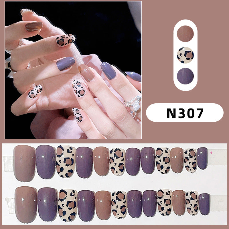 Stylisches Leopard-Print Press-On Nagelset