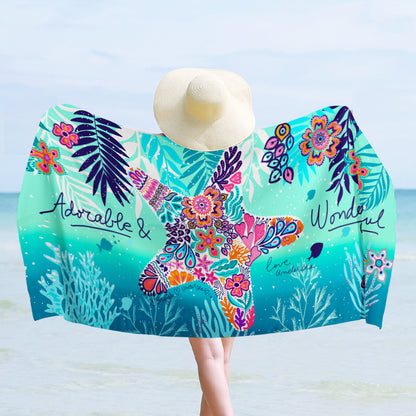Luxus Strandtuch mit dynamischem Wellendesign Brehn