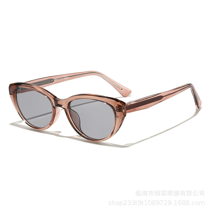 Damen Cat-Eye Sonnenbrille mit hochwertigem, transparentem Rahmen und UV-Schutz Brehn