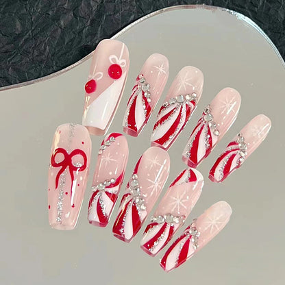 Künstlerisches Press-On-Nagelset mit Tierdruck