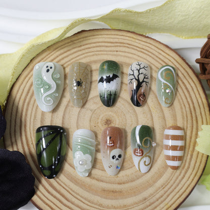 Halloween Kunstnagelset mit gruseligen Motiven Brehn