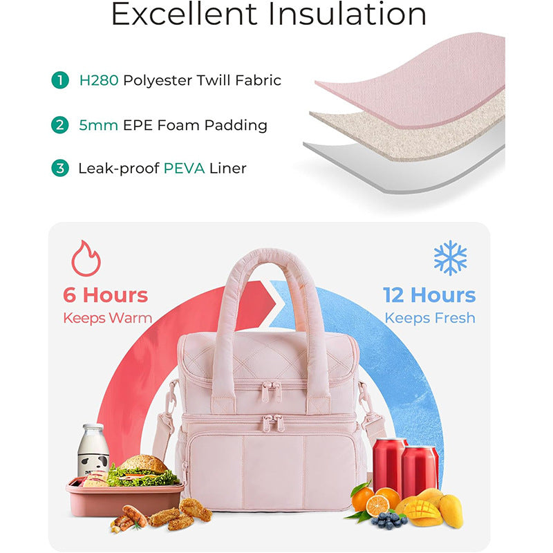 Elegante Mehrfach-Fach Isolierte Lunch-Tasche Brehn