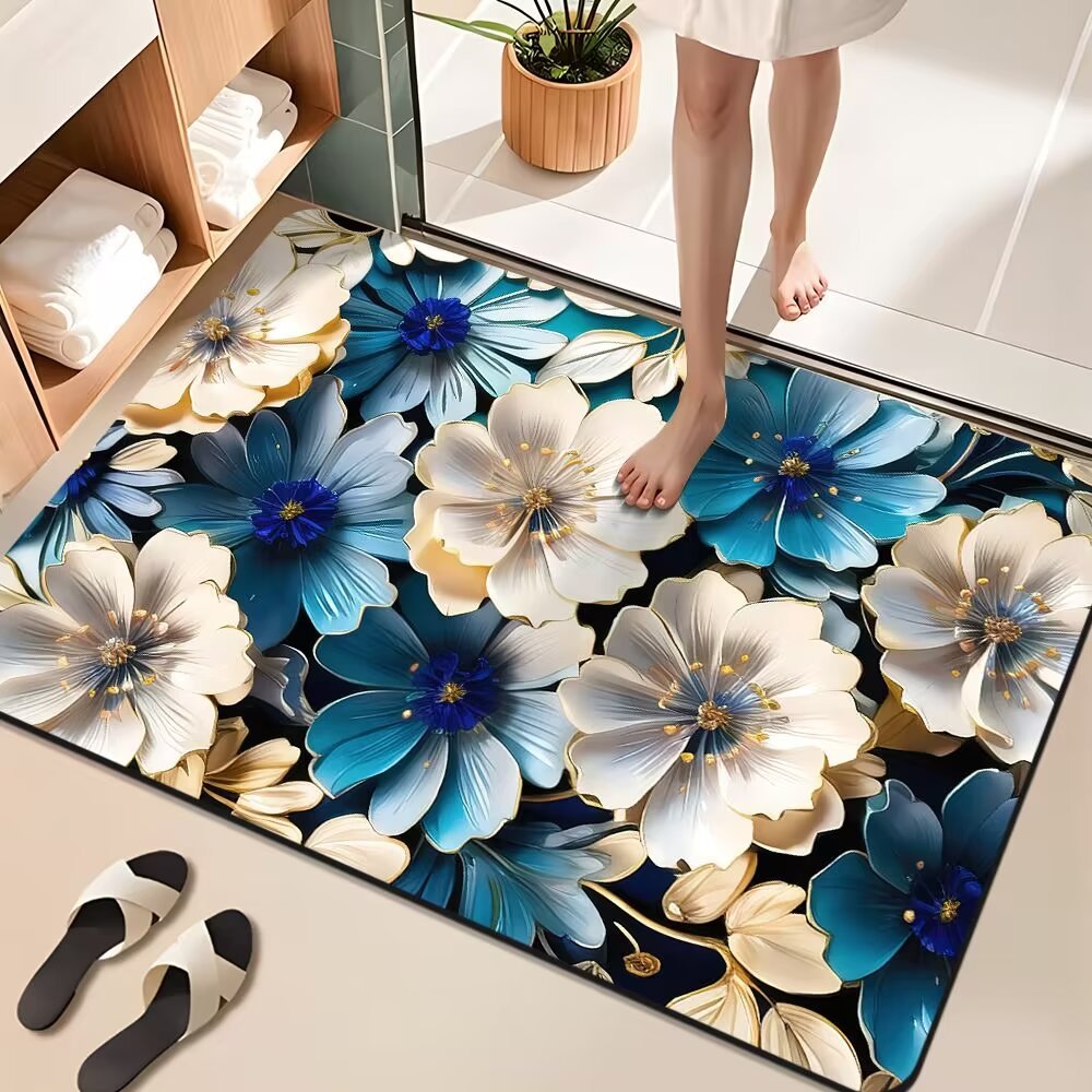 Floral Design Badezimmermatte Brehn