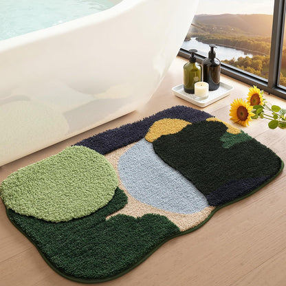 Blumenmuster Badematte