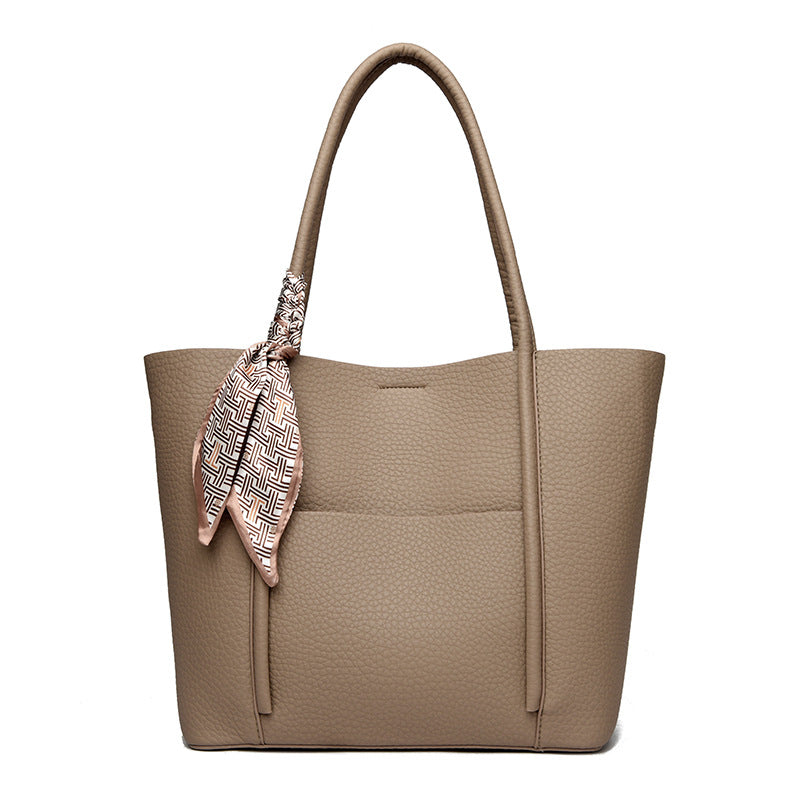 Texturierte Leder-Shopper-Tasche Brehn