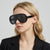 Damen modische Sonnenbrille mit breitem Rahmen Brehn